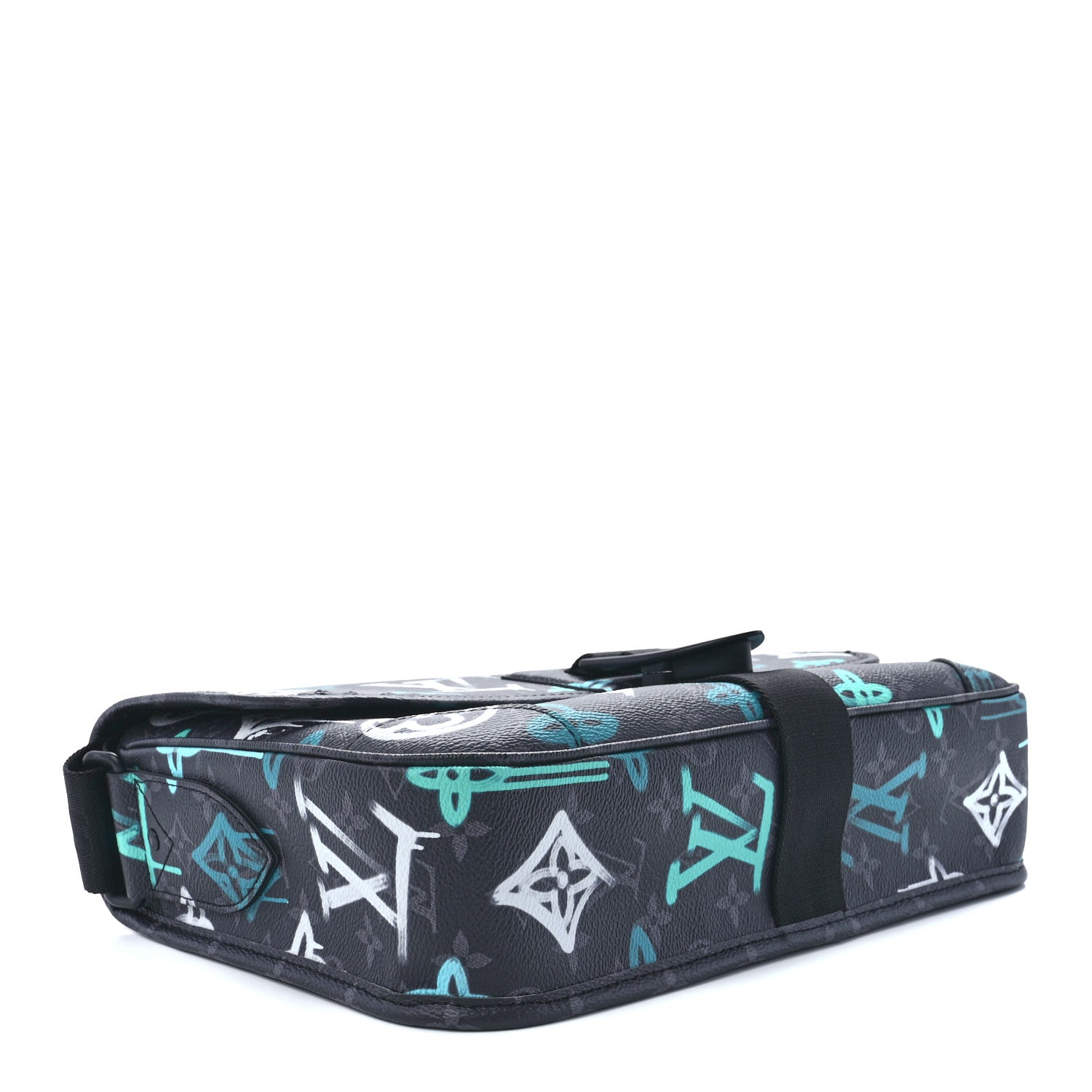 Louis Vuitton Monogram Eclipse LV Graffiti Archy Messenger MM Green Lights 4 of 11