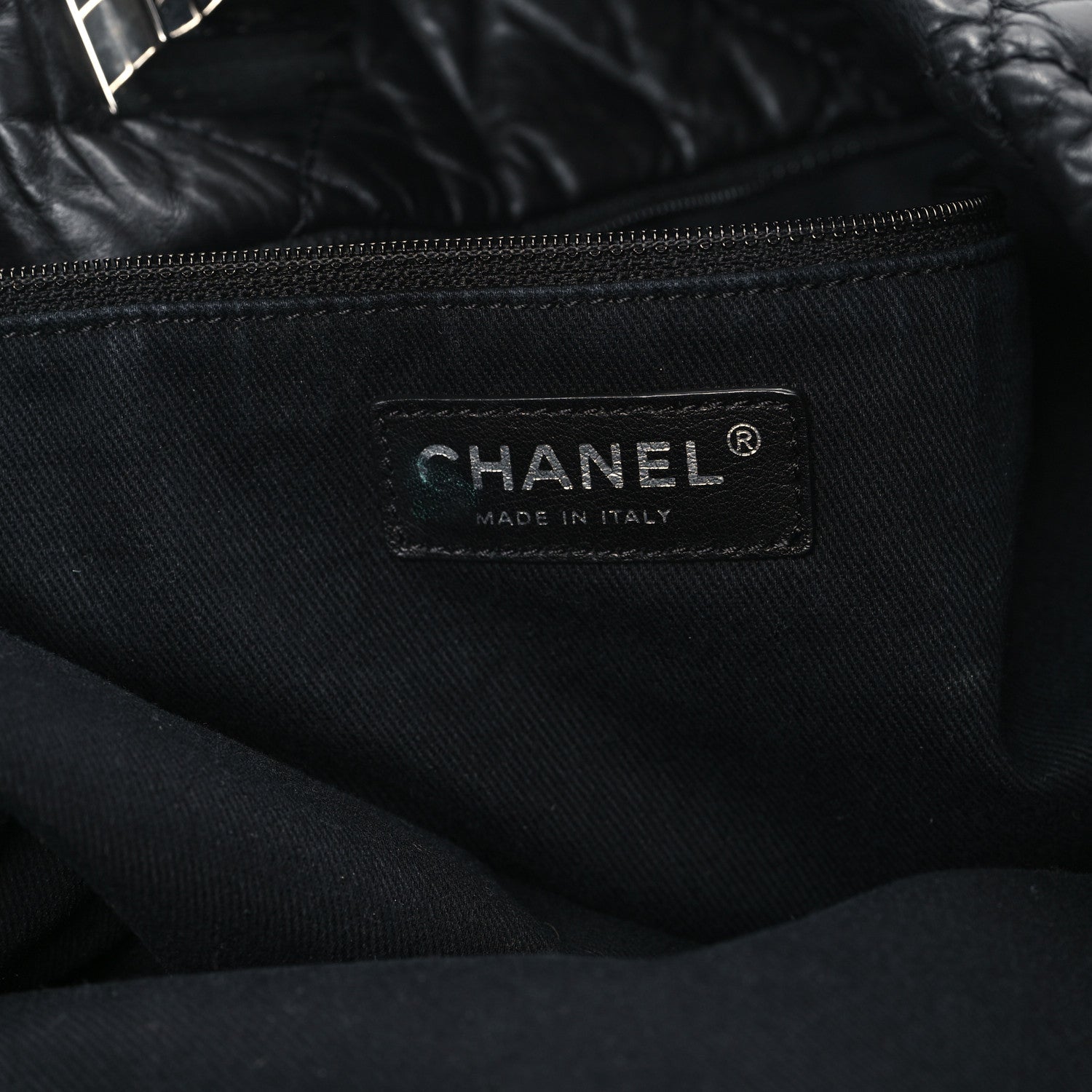 Chanel Aged Calfskin Large Reissue Drawstring Tote Black 6 of 11