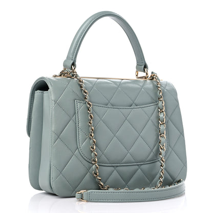 Chanel Lambskin Quilted Small Trendy CC Dual Handle Flap Bag Grey 3 of 11