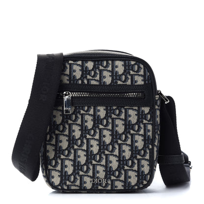 Christian Dior Oblique Messenger Pouch Beige Black 1 of 8