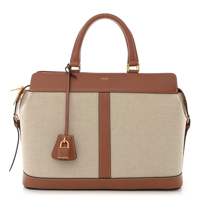 Celine Grained Calfskin Medium Cabas De France Natural Tan 1 of 12