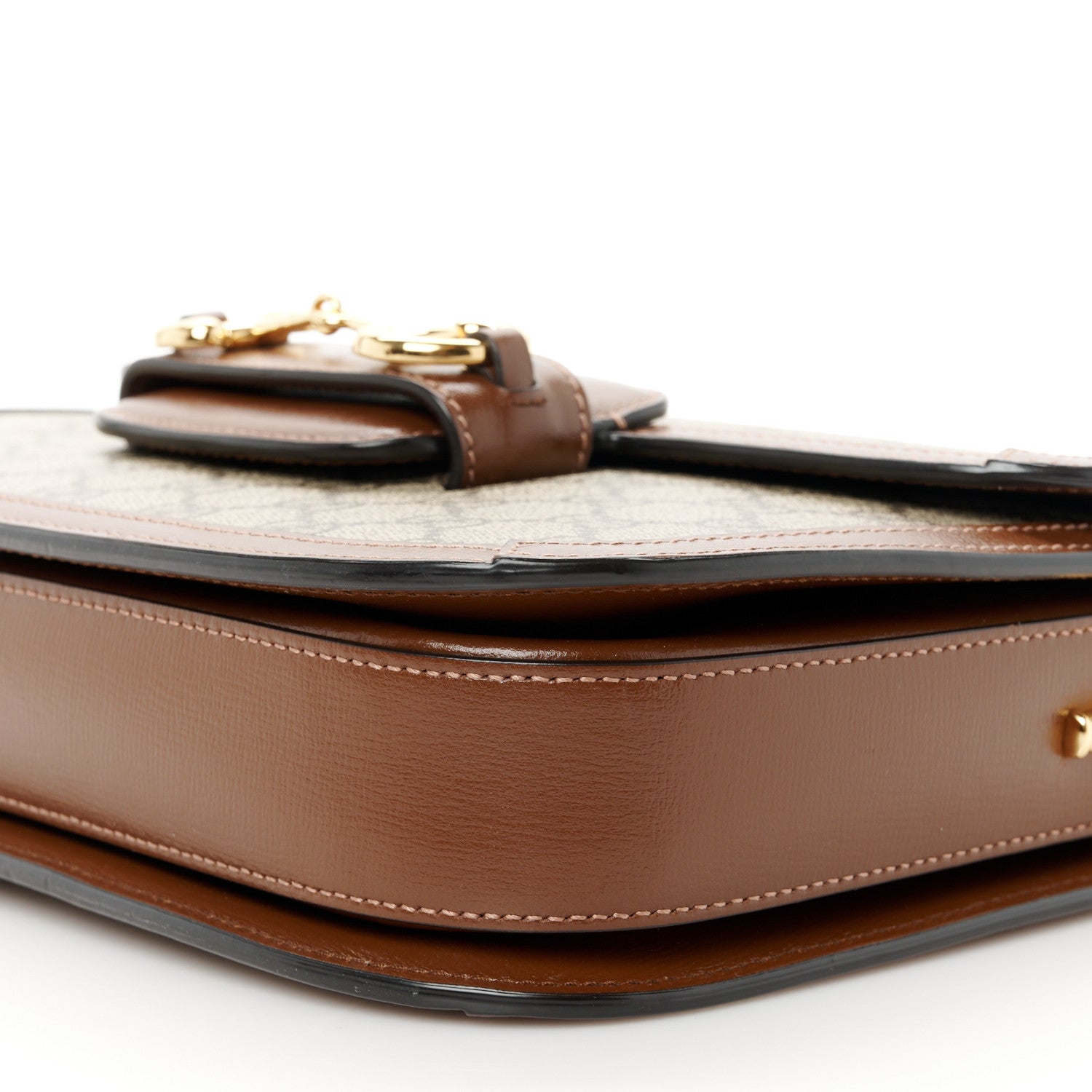 Gucci GG Supreme Monogram Horsebit 1955 Shoulder Bag Beige Brown Sugar 11 of 12