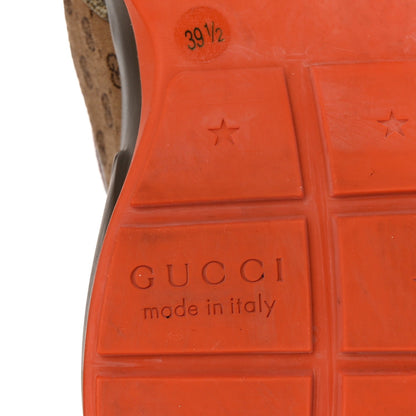 Gucci GG Supreme Monogram Mix Monogram Womens Rhyton Sneakers 39.5 Bordeaux Beige Ebony 6 of 8