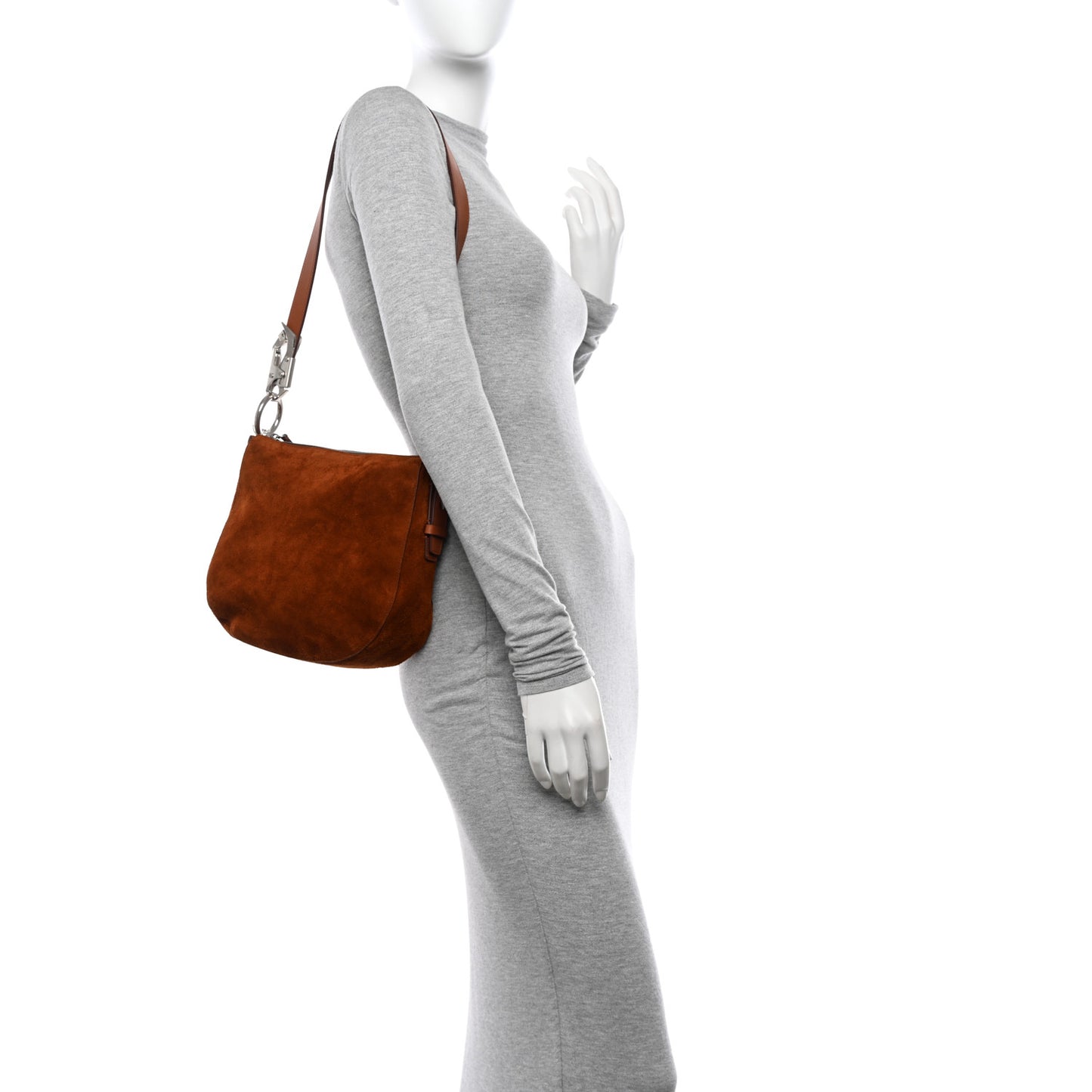 Suede Small Knight Bag Bruciato