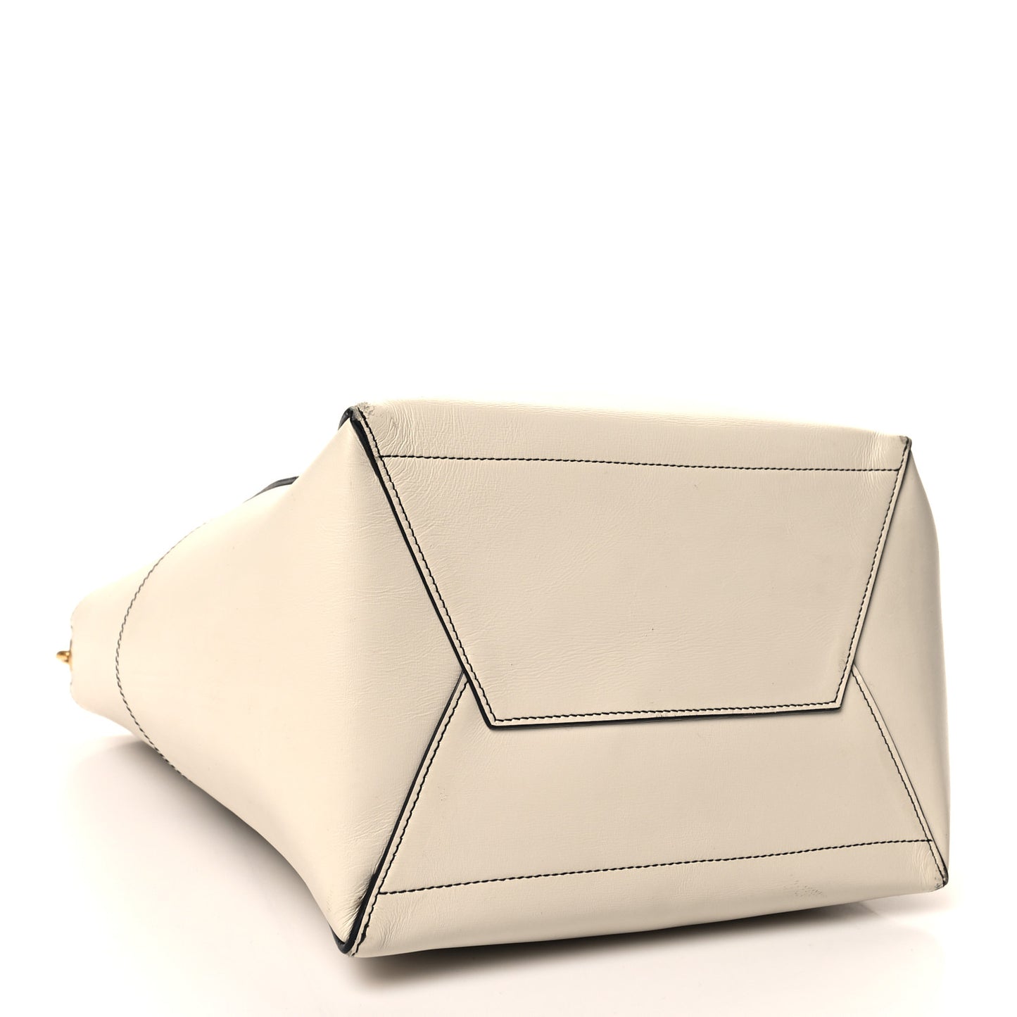 Supersoft Calfskin Sangle Bucket Bag White