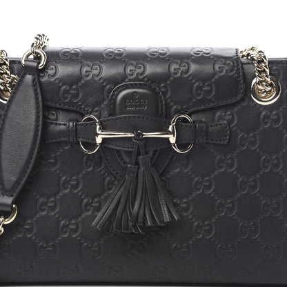 Gucci Guccissima Small Emily Shoulder Bag Black 8 of 13