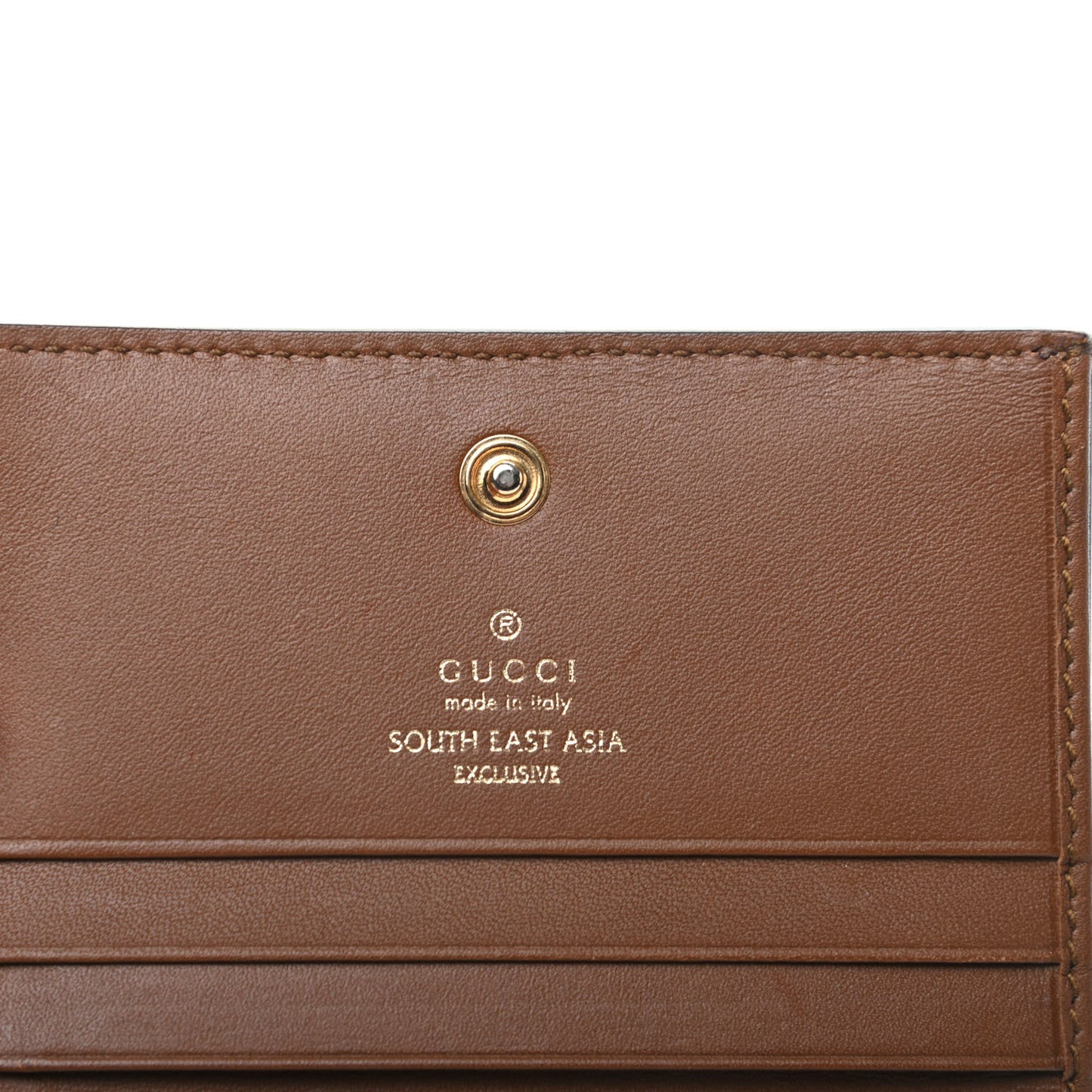 GG Supreme Monogram Bird Embroidered Card Case Beige