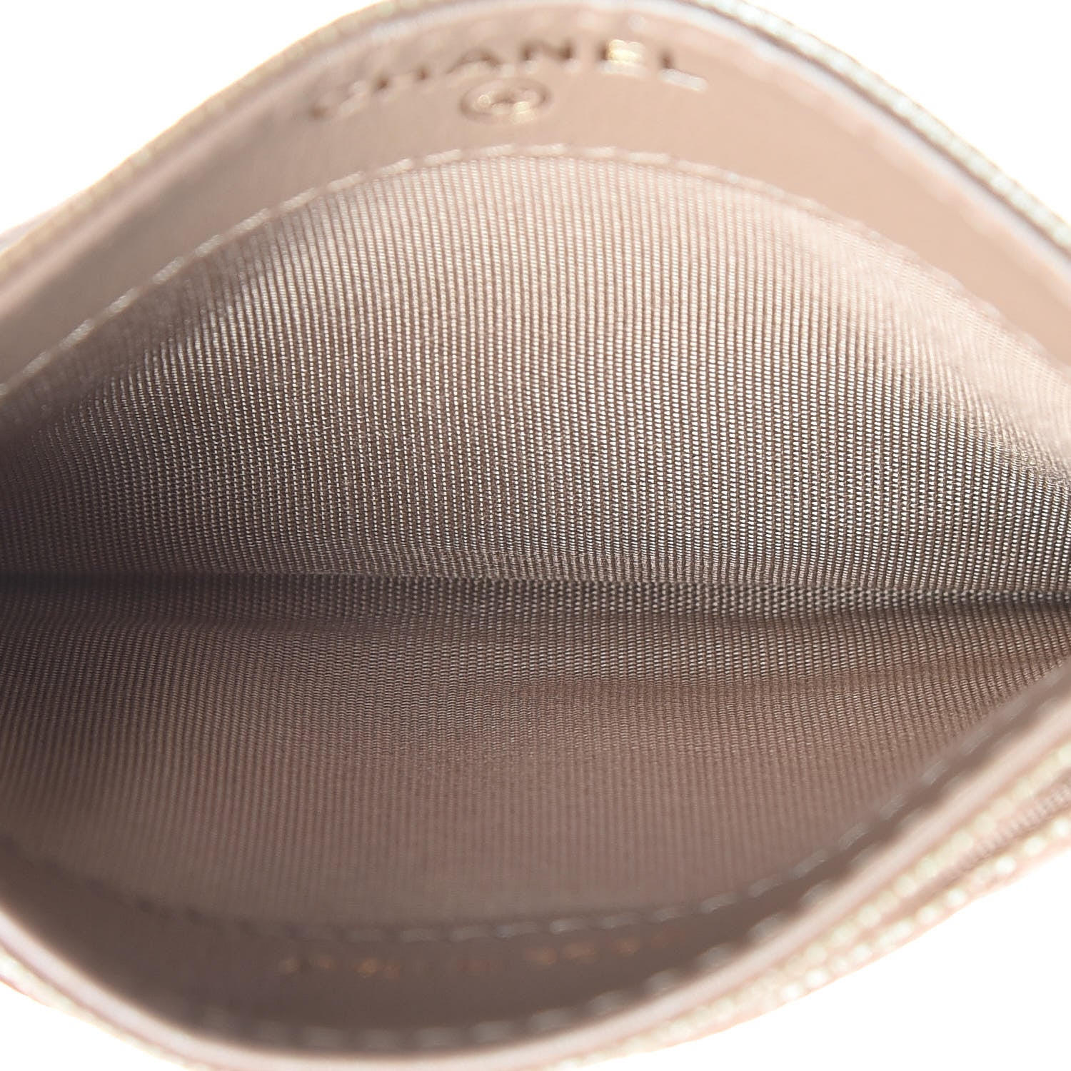 Chanel Iridescent Caviar Quilted Card Holder Beige 5 of 9