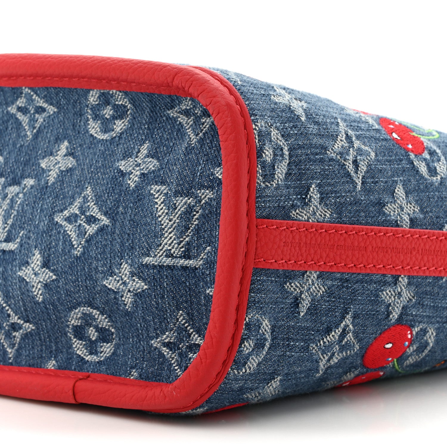 Louis Vuitton LV X TM Monogram Denim Cerises Neverfull Inside Out BB 11 of 13