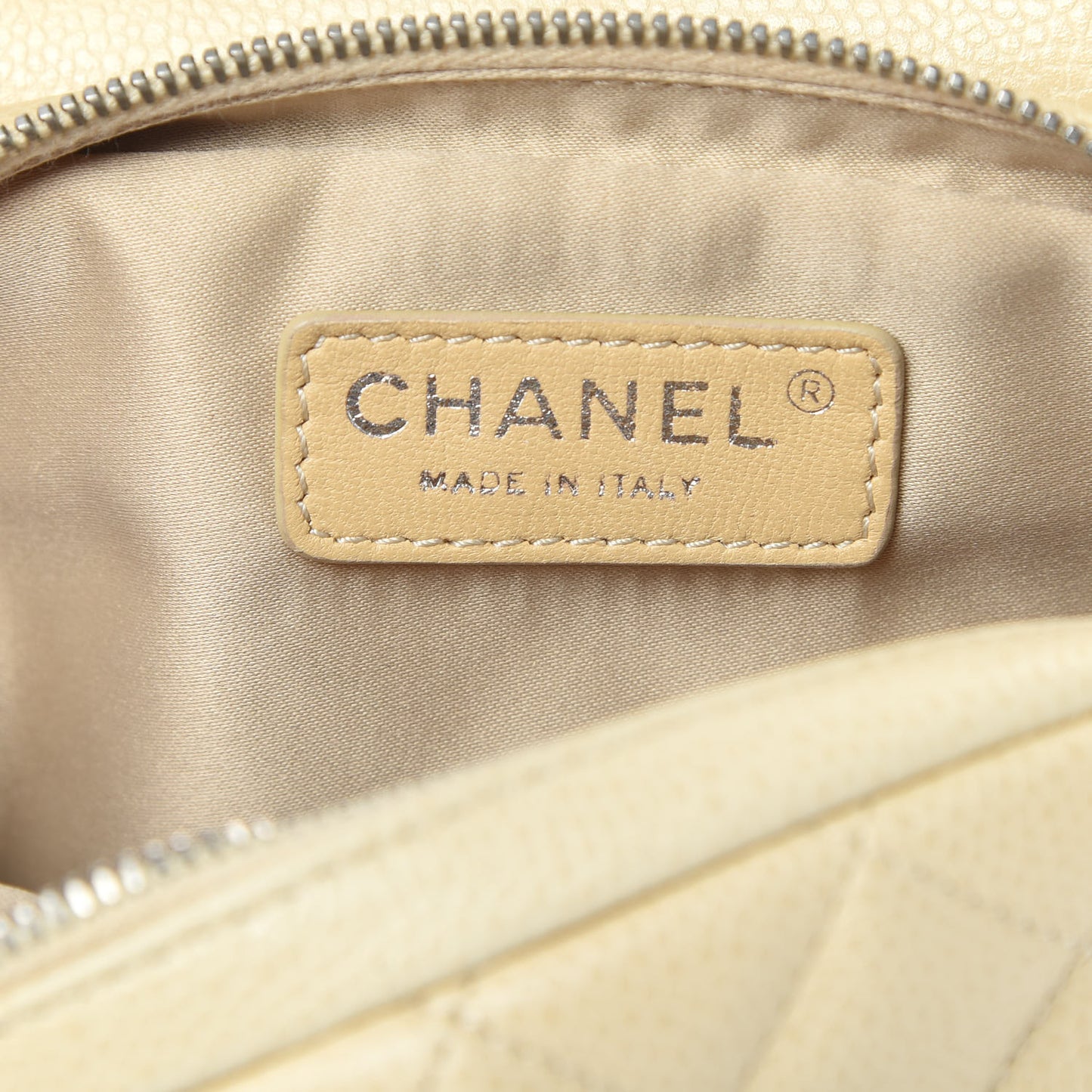 Caviar Quilted New Mini Flap Beige Clair