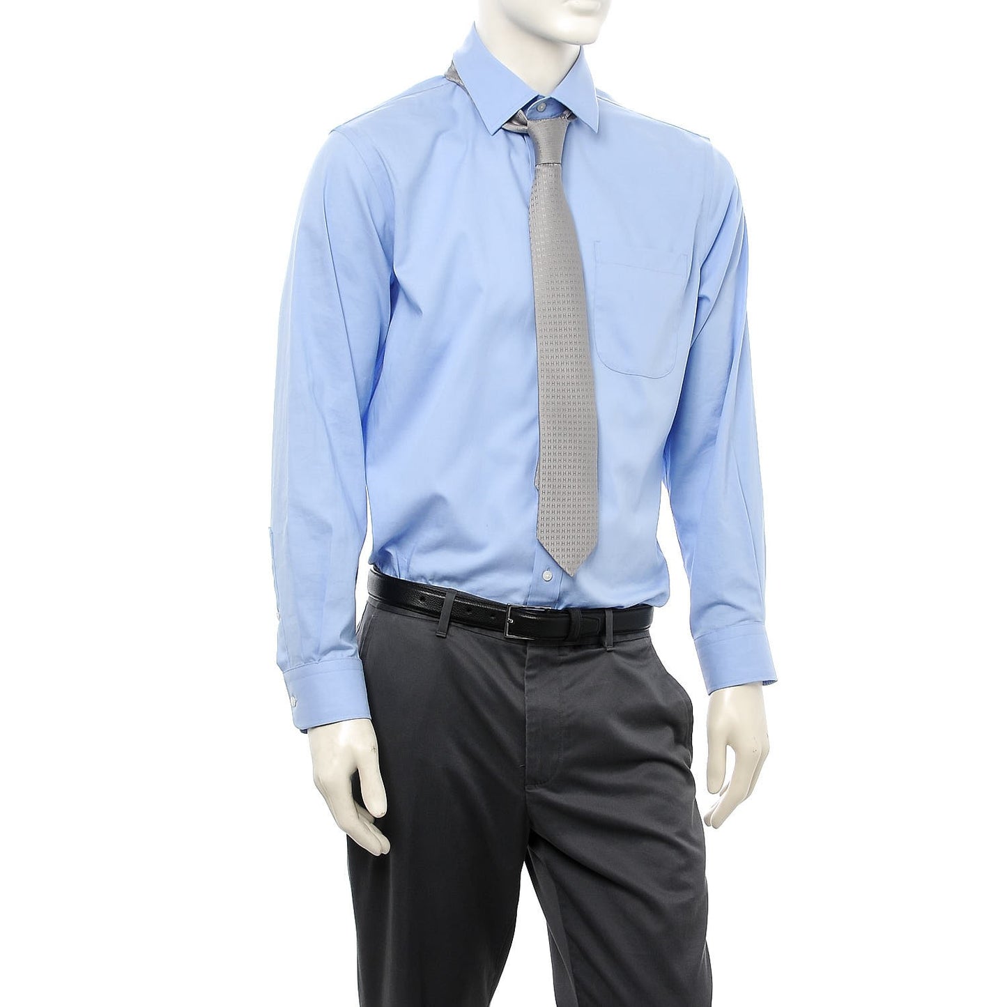 Mens Silk Printed Faconnee H Neck Tie Gris