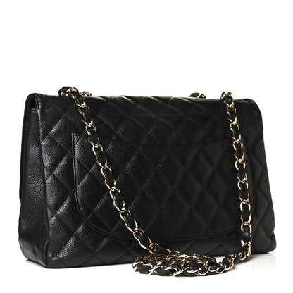 Chanel Caviar Quilted Jumbo Single Flap Black 3 of 12