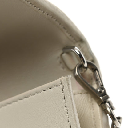 Prada Soft Calfskin Impunture Diagramme Chain Wallet White 12 of 12
