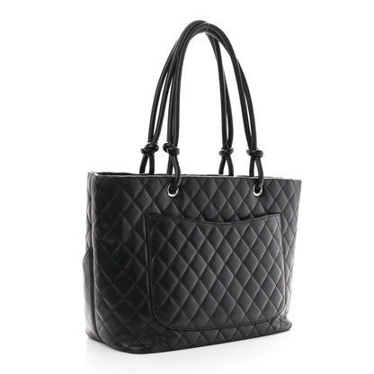 Chanel Calfskin Quilted Large Cambon Tote Black 3 of 14