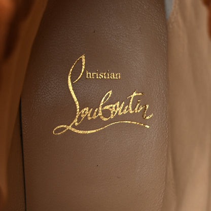 Christian Louboutin Calfskin Suede Cake Velvet Studded Dakita Lug 70 Boots 38 Foxy Antic Gold 8 of 9
