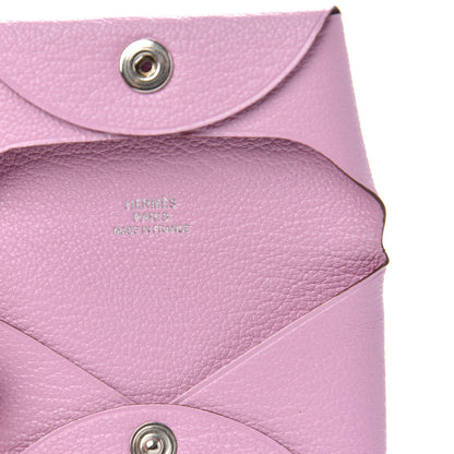 Hermes Chevre Mysore Bastia Coin Purse Mauve Sylvestre 5 of 8