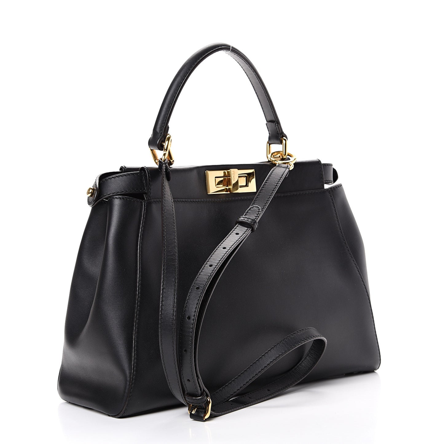 Vitello Morgan Fabric Jacquard Pequin Medium Peekaboo Iconic Satchel Black Tobacco