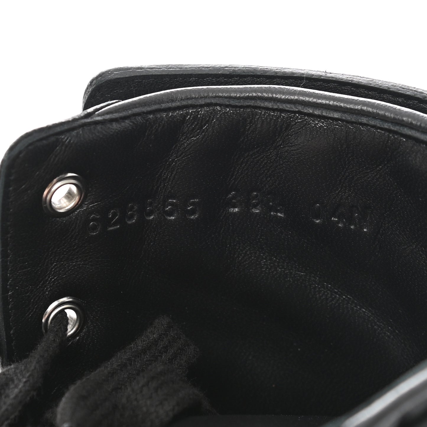 Nappa Frances GG Matelasse Platform Combat Boots 38.5 Black