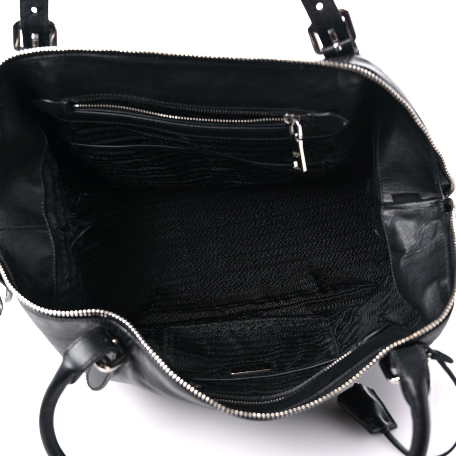 Prada Soft Calf Satchel Black 5 of 18