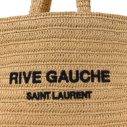 Saint Laurent Raffia Rive Gauche Tote Natural 8 of 10