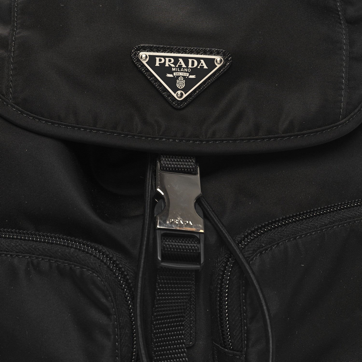 Prada Tessuto Nylon Saffiano Vela Backpack Black 7 of 10