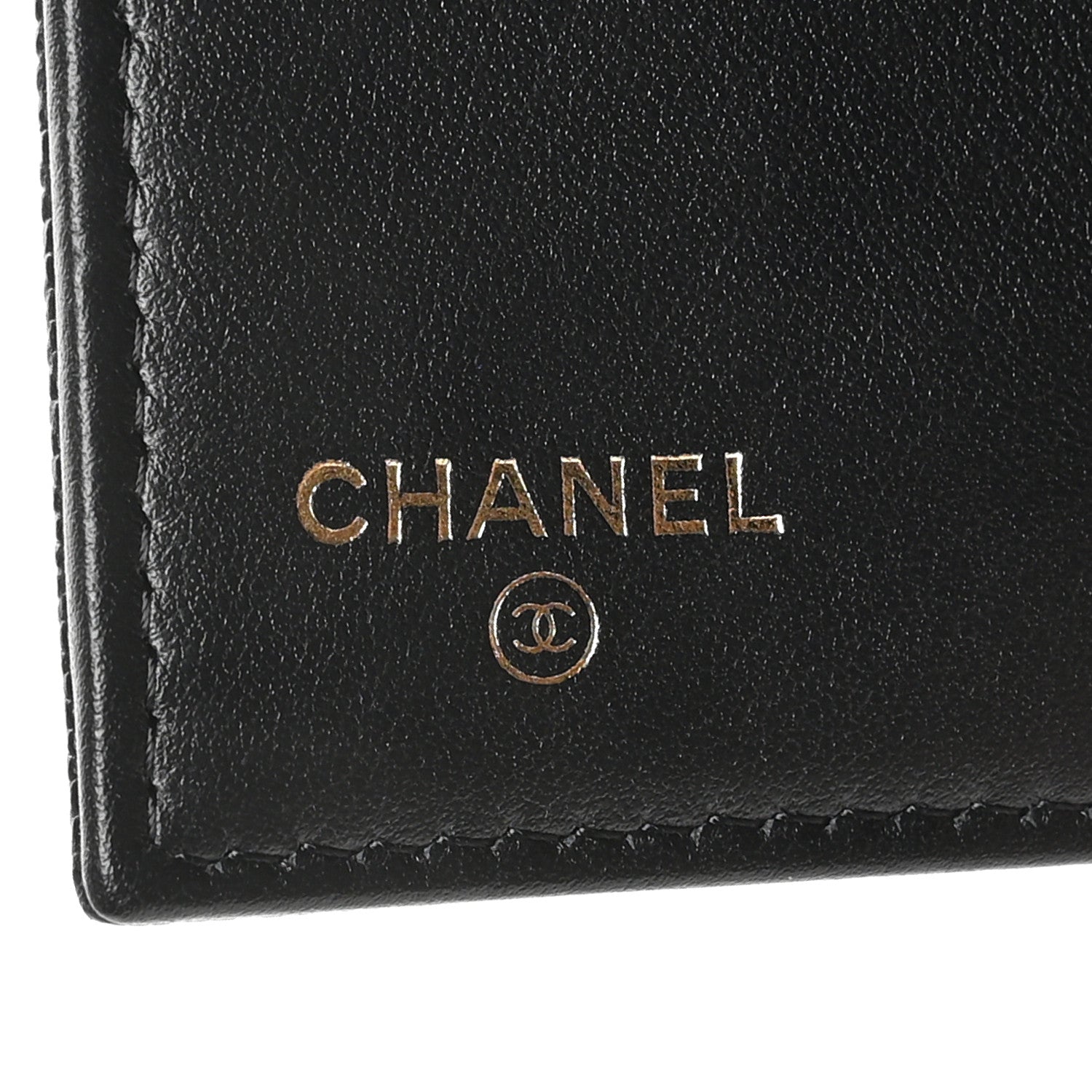 Chanel Caviar Camellia Embossed Compact Wallet Black 7 of 11