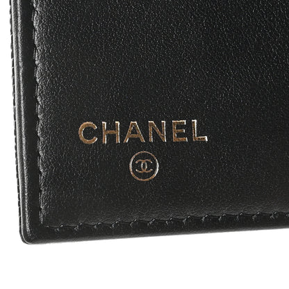 Chanel Caviar Camellia Embossed Compact Wallet Black 7 of 11