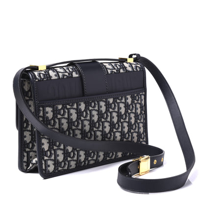 Christian Dior Oblique 30 Montaigne Flap Bag Blue 2 of 11