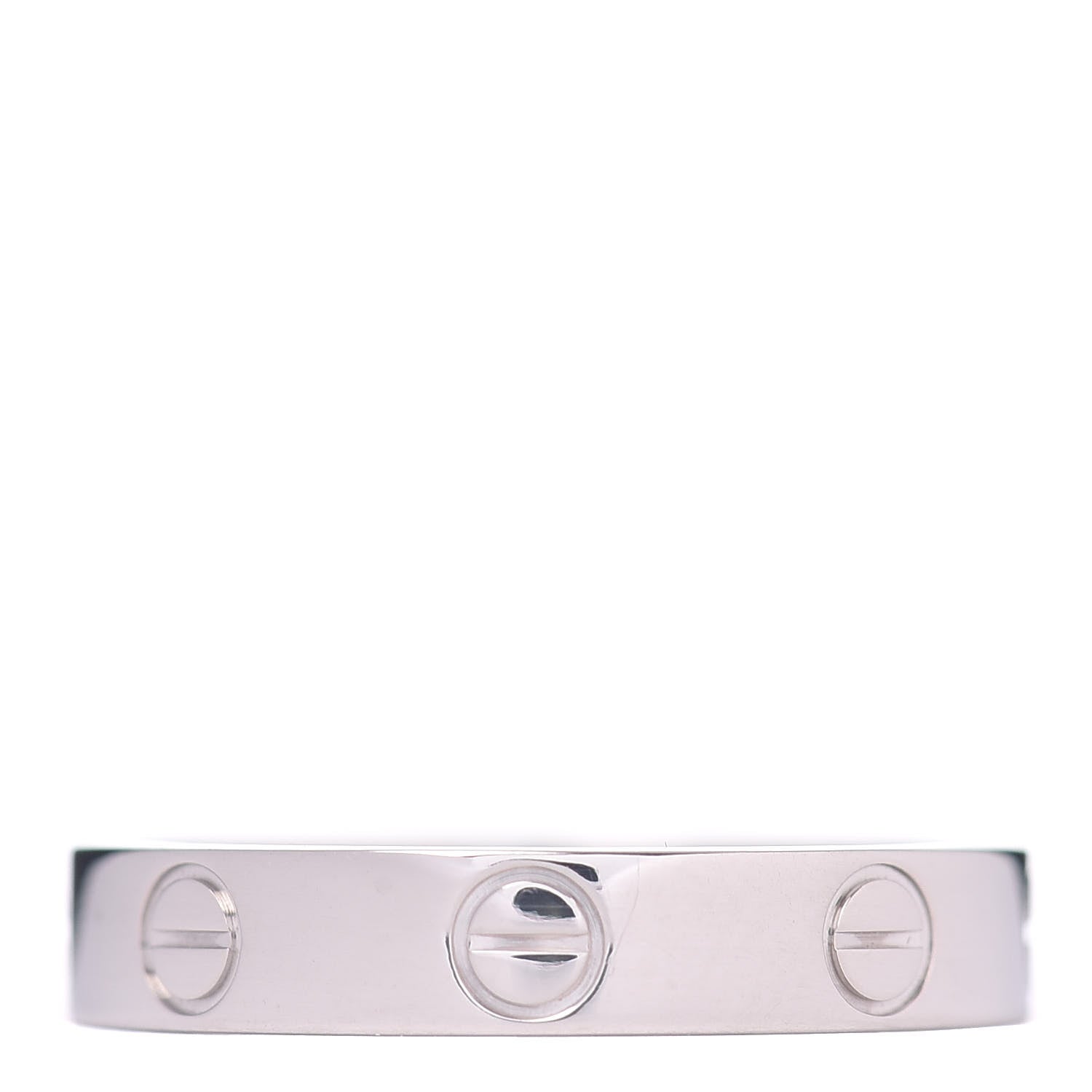 Cartier 18K White Gold 3.5mm LOVE Wedding Band Ring 52 6 3 of 4