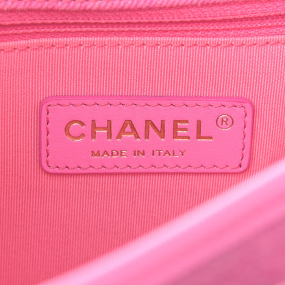 Chanel Denim Quilted Small Messenger Flap Neon Pink 6 of 13
