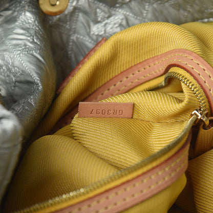 Louis Vuitton Jacquard Quilted Monogram Limelight Clutch GM Perle 7 of 20