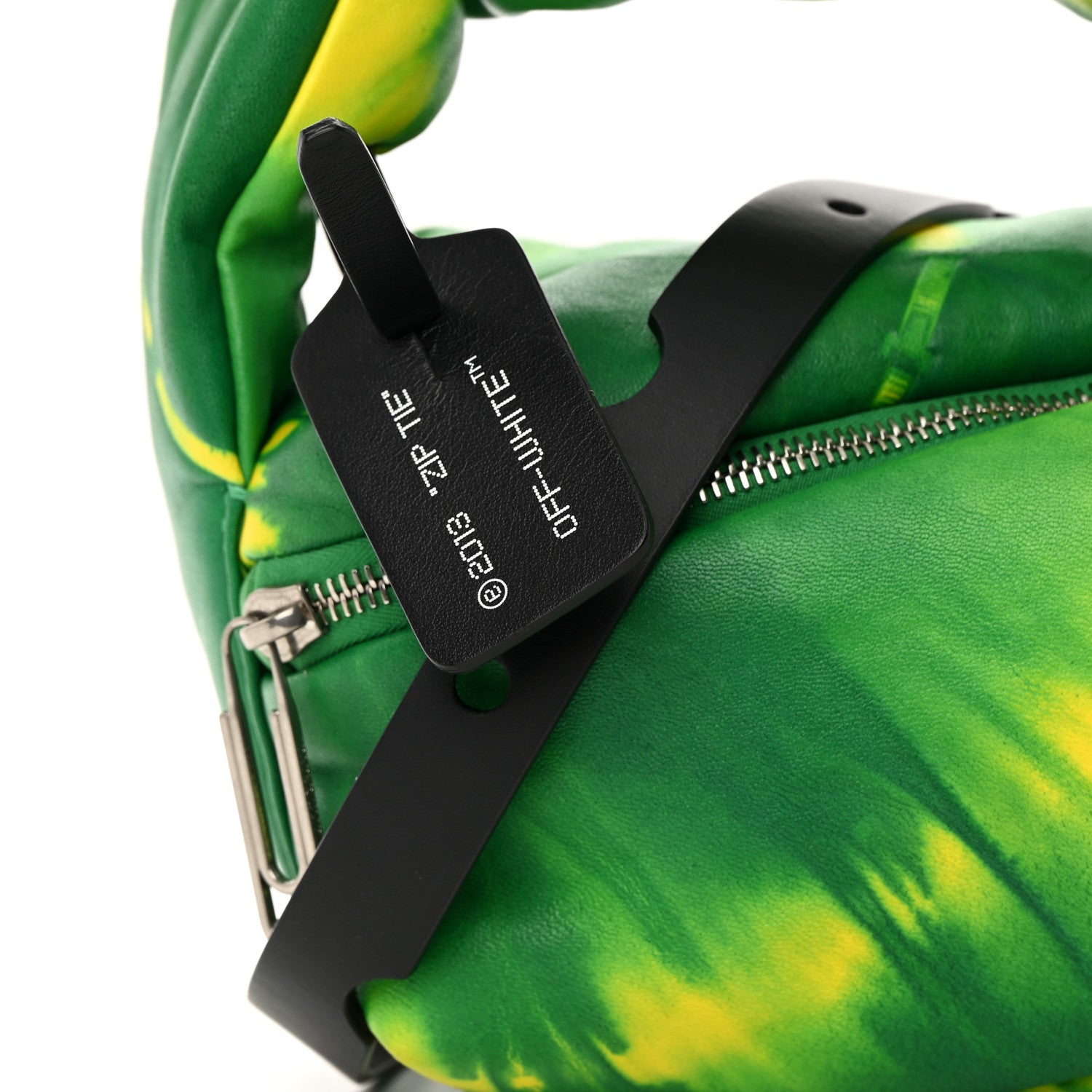 Off-White Padded Calfskin Tie-Dyed Pump 24 Tote Green Multicolor 8 of 12
