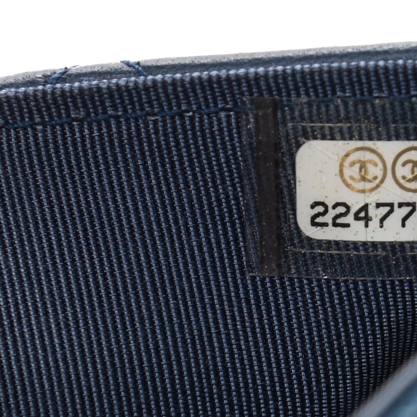 Lambskin Quilted Wallet On Chain WOC Blue