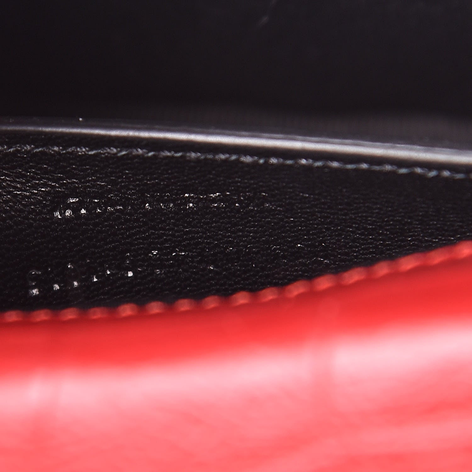 Saint Laurent Calfskin Crocodile Embossed Classic Kate Monogram Clutch Red 7 of 10