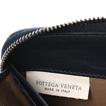Bottega Veneta Nappa Intrecciato Zip Around Wallet Denim 6 of 7