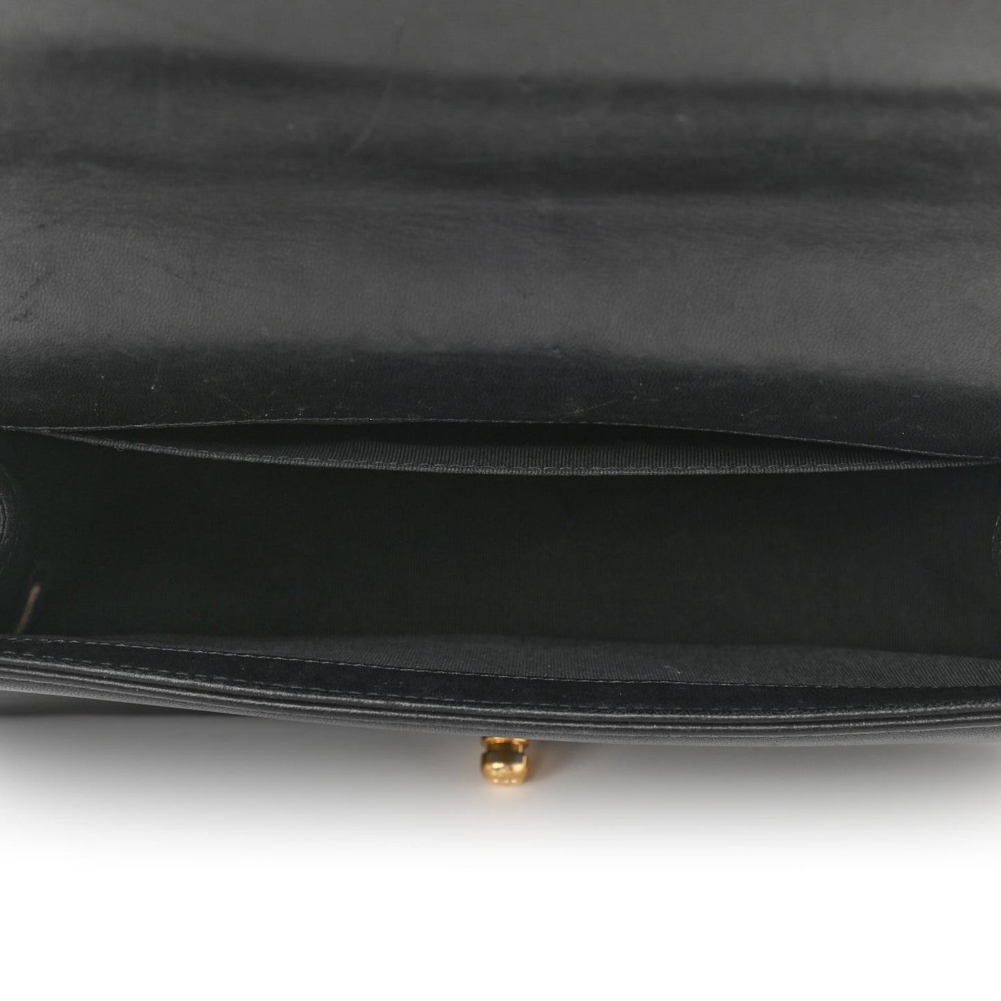 Lambskin Quilted Medium Boy Flap Black