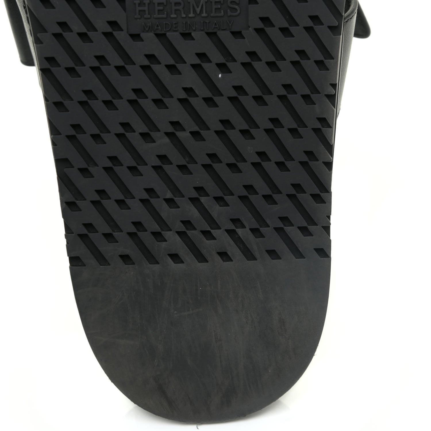 Hermes Calfskin Mens Chypre Sandals 42 Black 9 of 15
