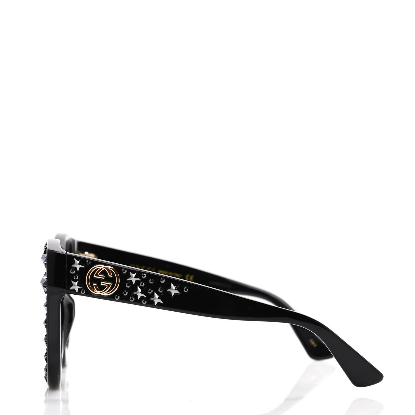 Acetate Stars Cat Eye Sunglasses GG0116S Black