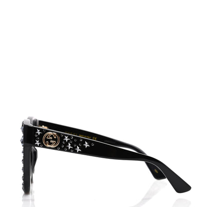 Gucci Acetate Stars Cat Eye Sunglasses GG0116S Black 3 of 8