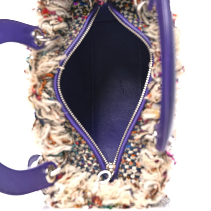 Christian Dior Tweed Fringe Medium Lady Dior Purple 5 of 15