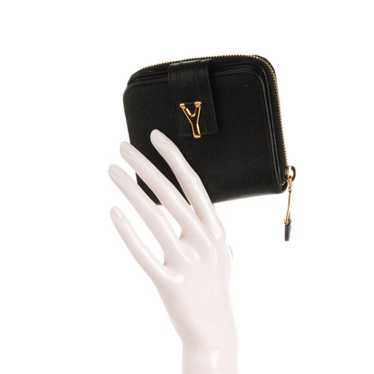 Saint Laurent Textured Calfskin Classic Y Ligne Compact Wallet Black 2 of 7