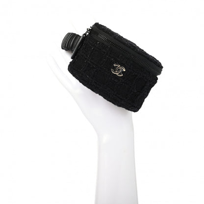 Chanel Tweed Lambskin Quilted Arm Coin Purse Black 2 of 7
