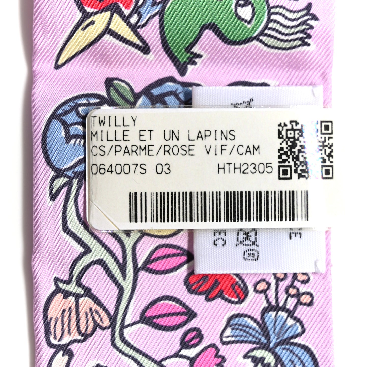 Silk Mille Et Un Lapins Twilly Parme Rouge Vif Camel