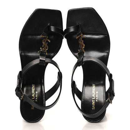 Saint Laurent Calfskin Cassandra 75 Sandals 41 Black 2 of 10