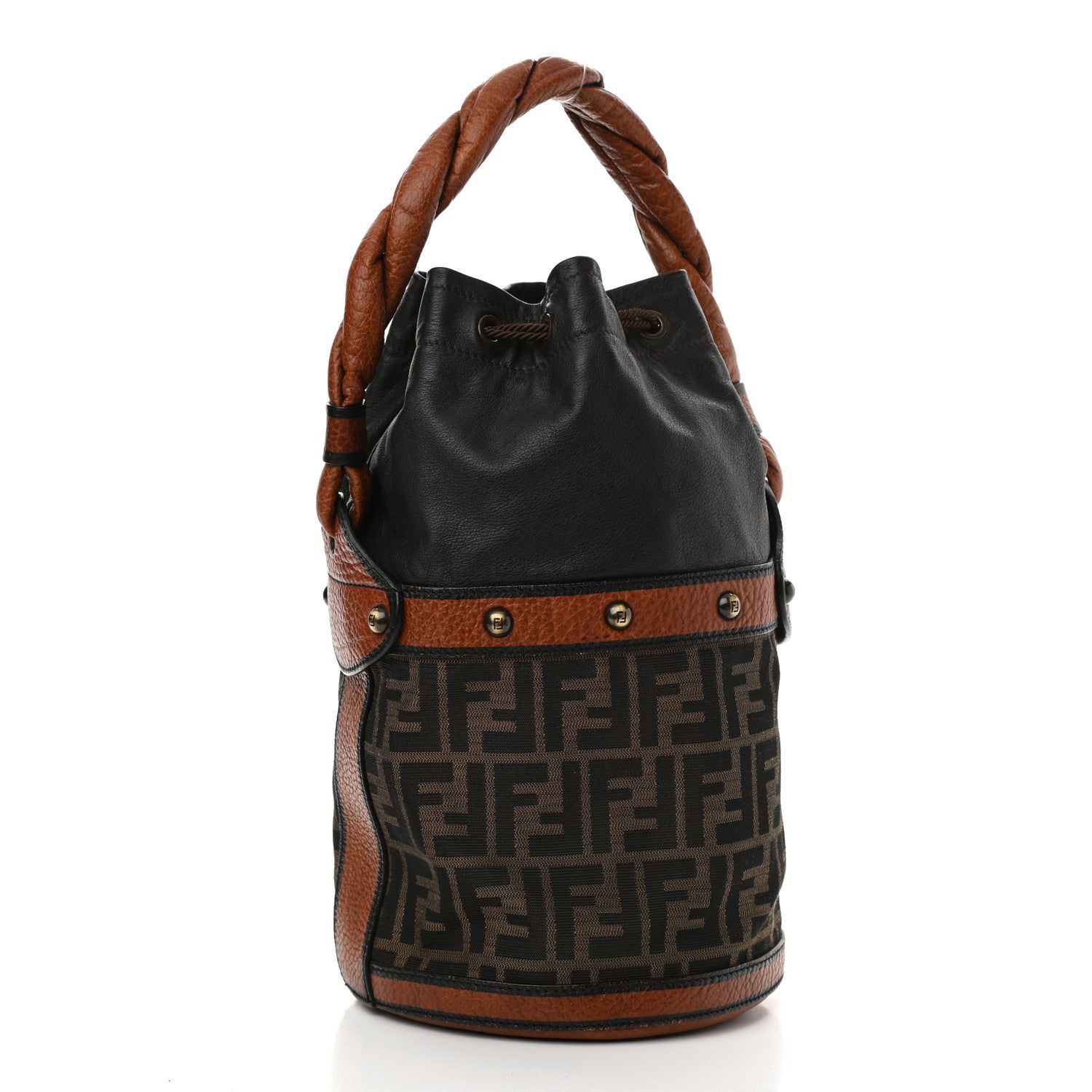 Fendi Zucca Small Palazzo Bucket Bag Tobacco 3 of 11
