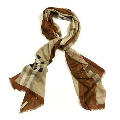 Burberry Modal Cashmere Haymarket Check Scarf Bronze 1 of 4