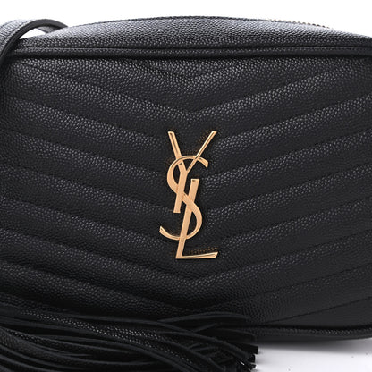 Saint Laurent Grain De Poudre Matelasse Monogram Mini Lou Camera Bag Black 10 of 10
