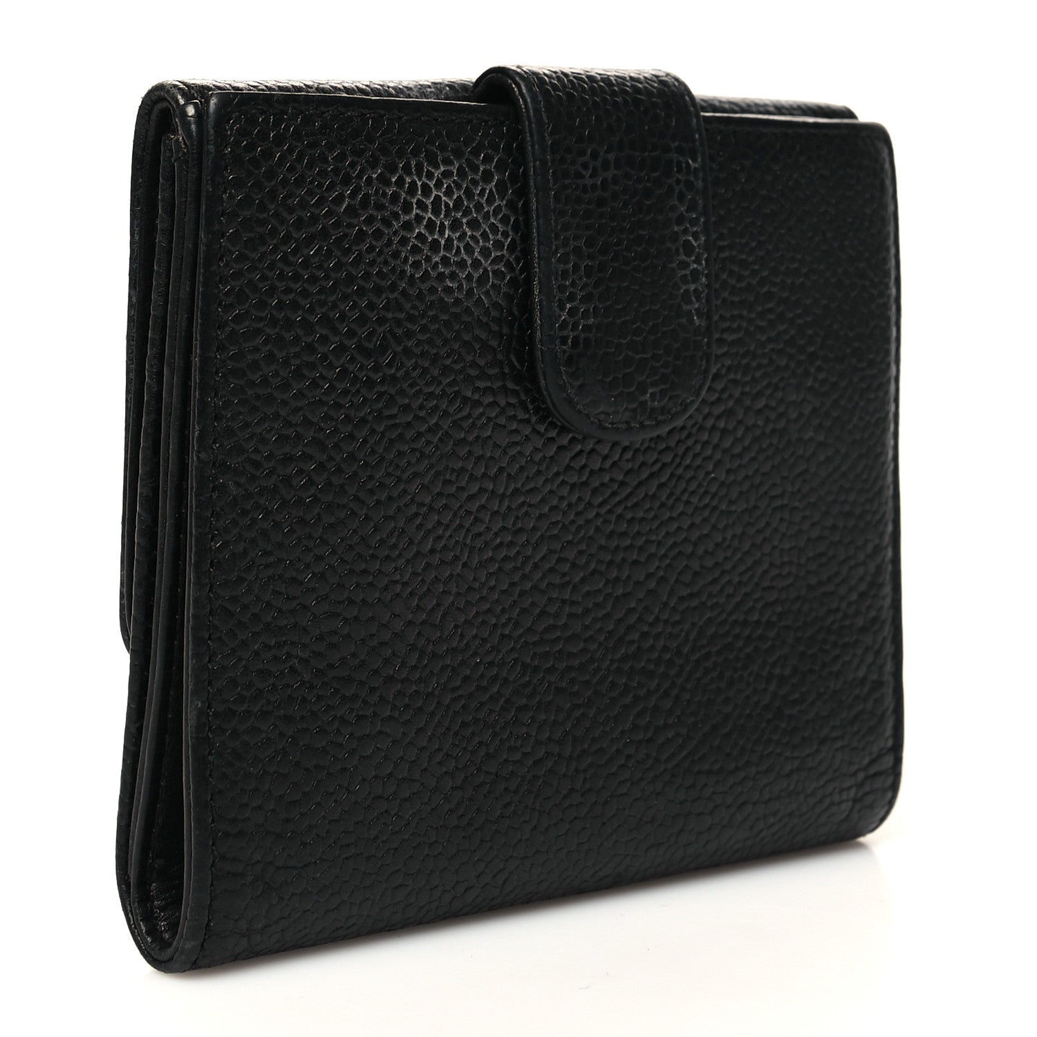 Chanel Caviar Timeless CC Compact French Wallet Black 3 of 13