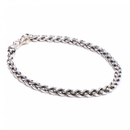 David Yurman 14K Gold Sterling Silver Wheat Chain Necklace 3 of 6