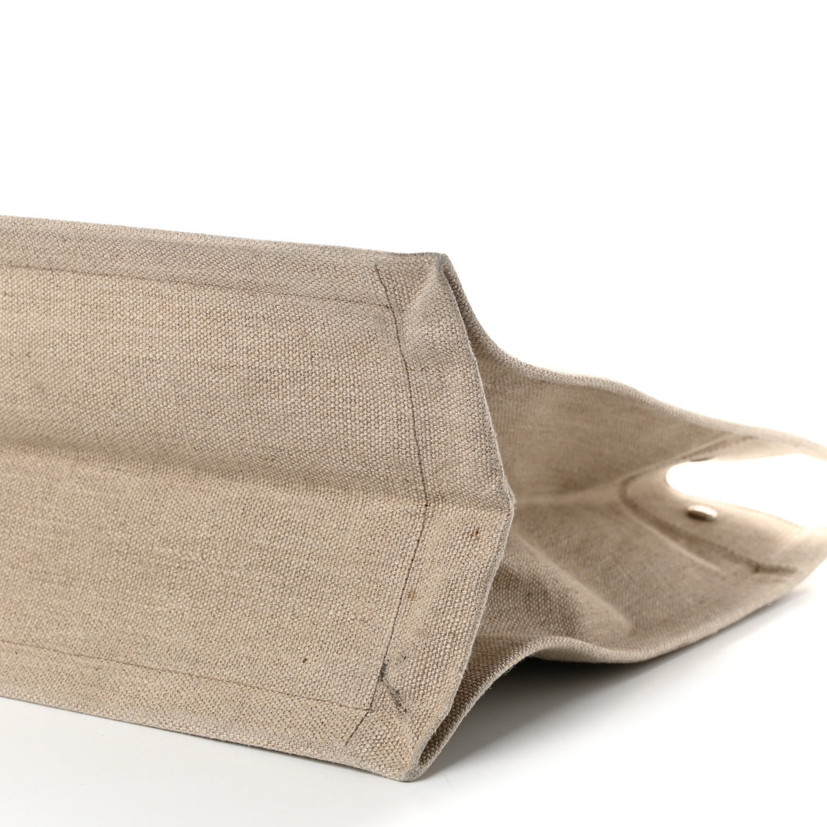 Saint Laurent Linen Calfskin Rive Gauche Tote Optic White 9 of 10